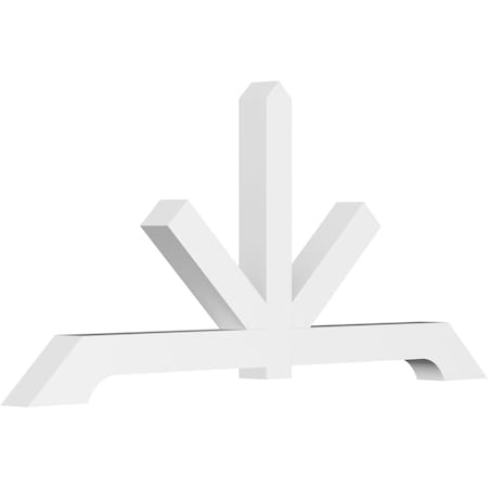 Ekena Millwork Vanguard Architectural Grade PVC Gable Bracket, 72"W x 33"H x 4"D x 4"F, 11/12 Pitch GBP072X33X0404VAN00